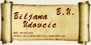 Biljana Udovčić vizit kartica